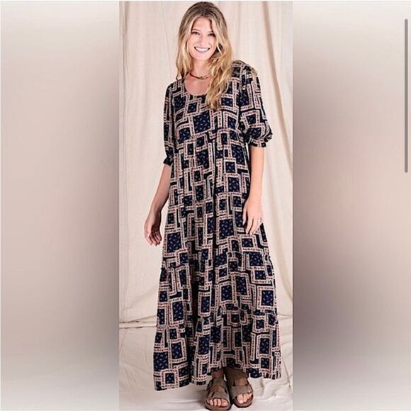 Natural Life Collette Tiered Maxi Dress XS - Picture 4 of 10